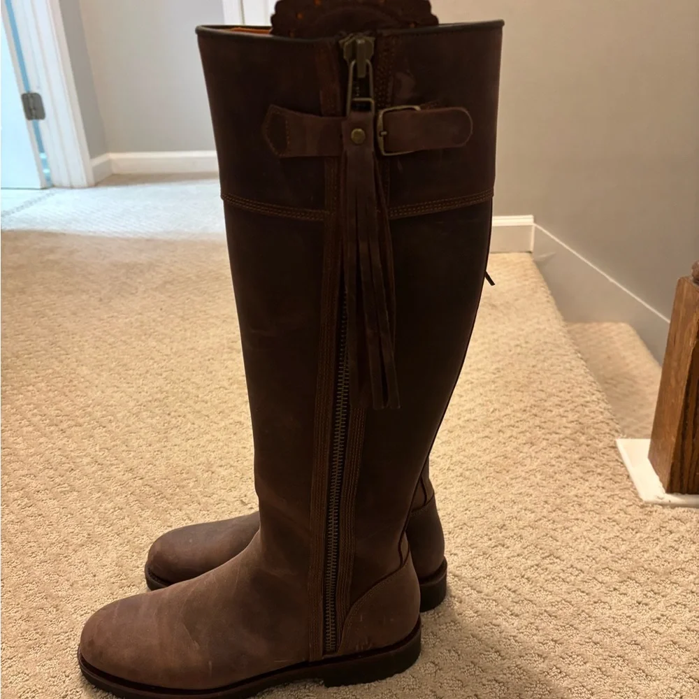 Penelope Chilvers Dark Brown Tassel Boots